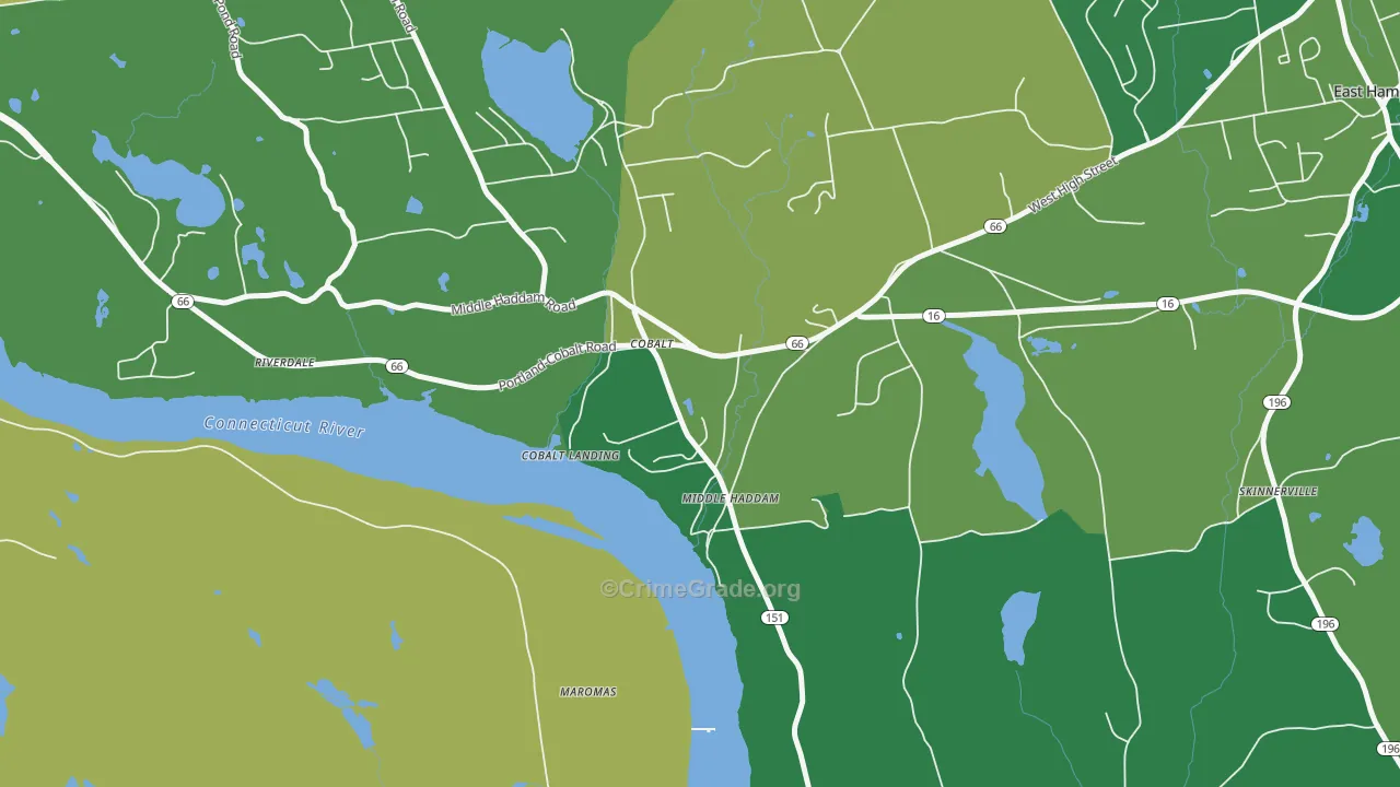 06456, CT Map of Drug-Related Crime Rates