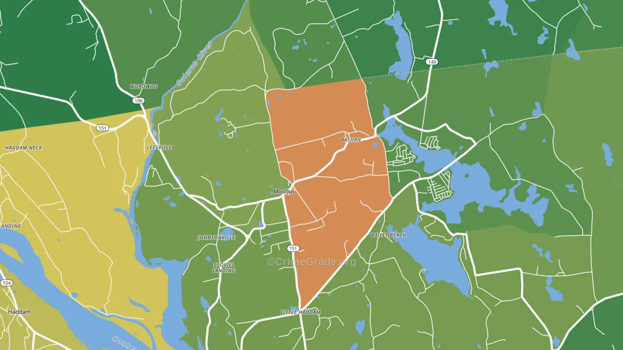 06469, CT Map of Drug-Related Crime Rates