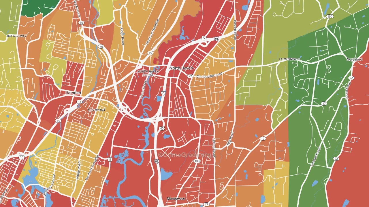 06473, CT Map of Drug-Related Crime Rates