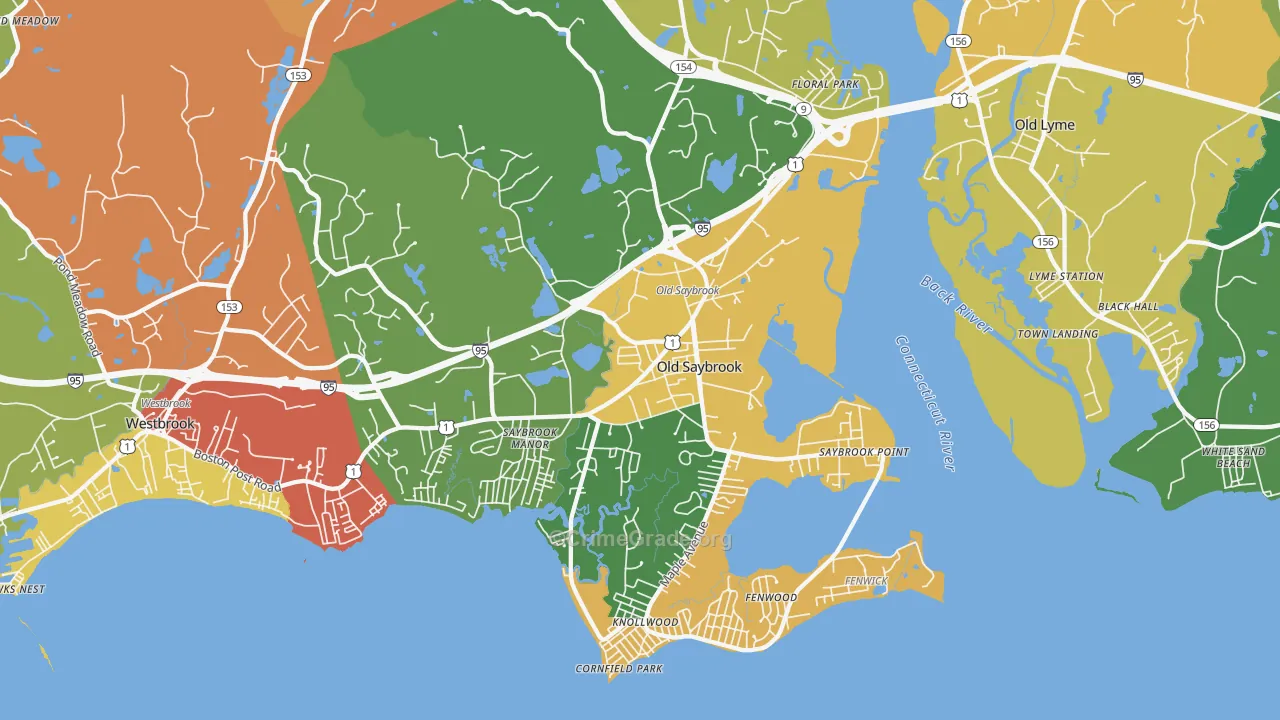06475, CT Map of Drug-Related Crime Rates