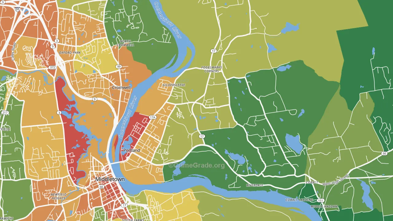 06480, CT Map of Drug-Related Crime Rates