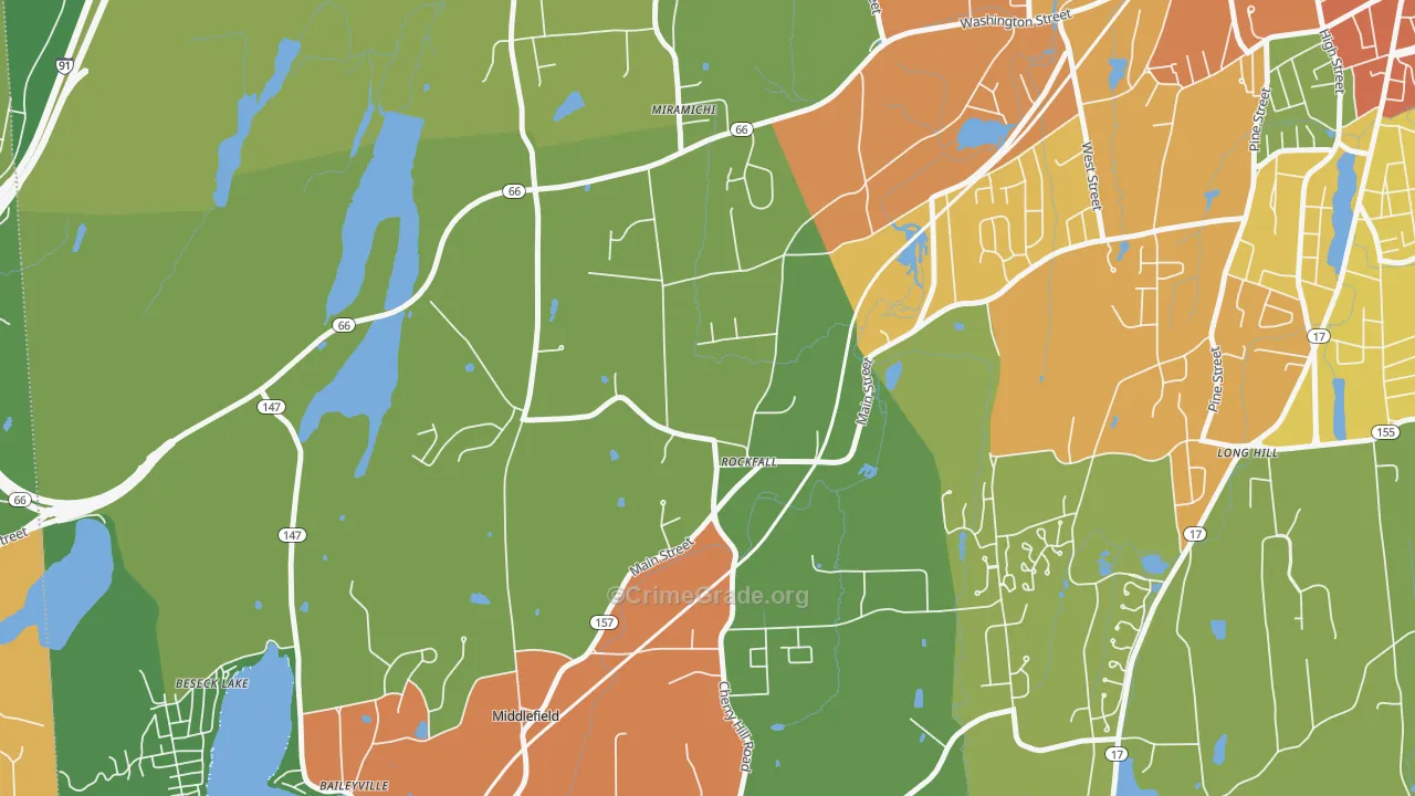 06481, CT Map of Drug-Related Crime Rates
