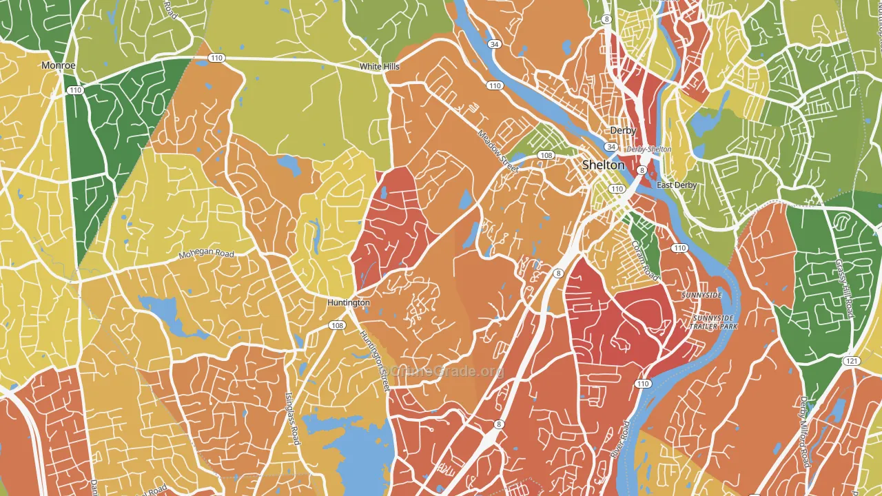 06484, CT Map of Drug-Related Crime Rates