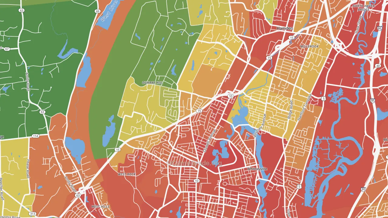 06514, CT Map of Drug-Related Crime Rates