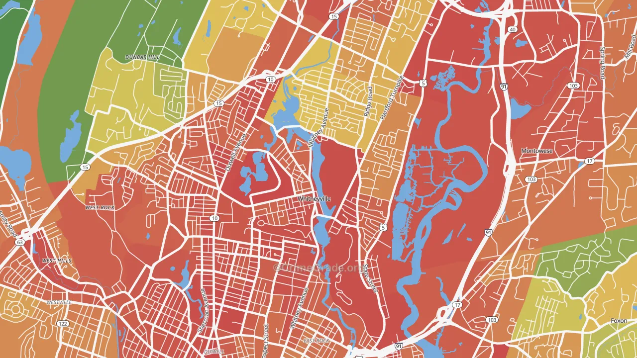 06517, CT Map of Drug-Related Crime Rates