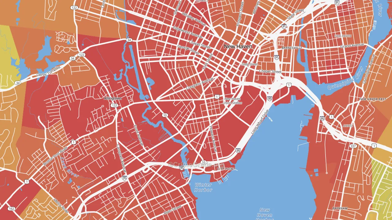 06519, CT Map of Drug-Related Crime Rates