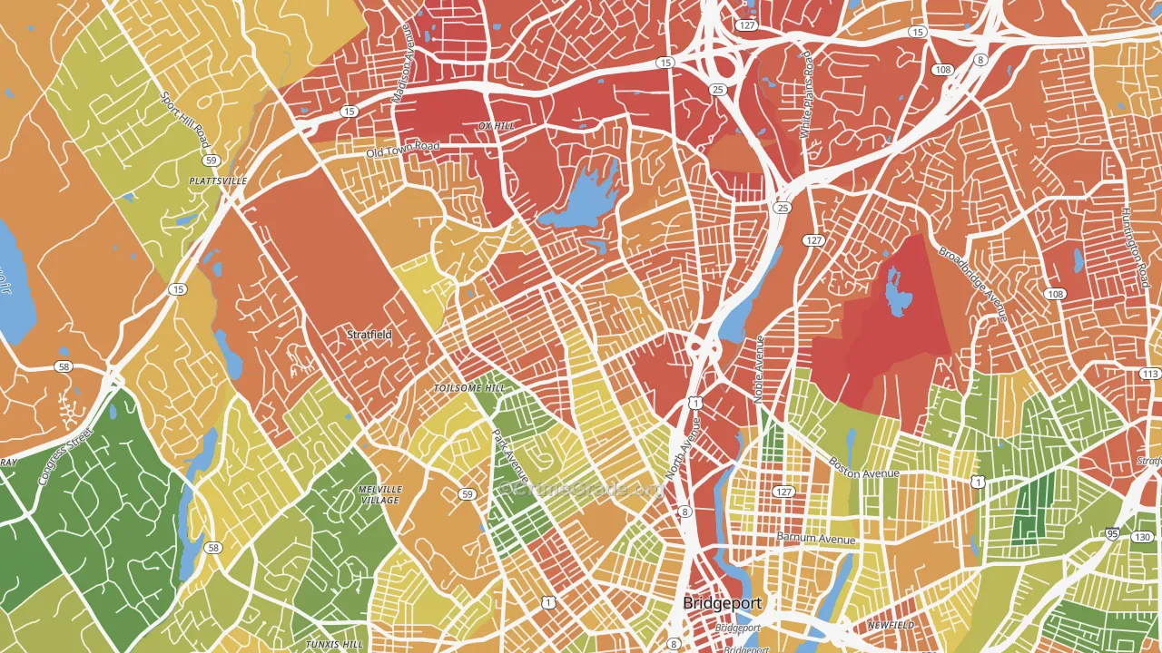 06606, CT Map of Drug-Related Crime Rates