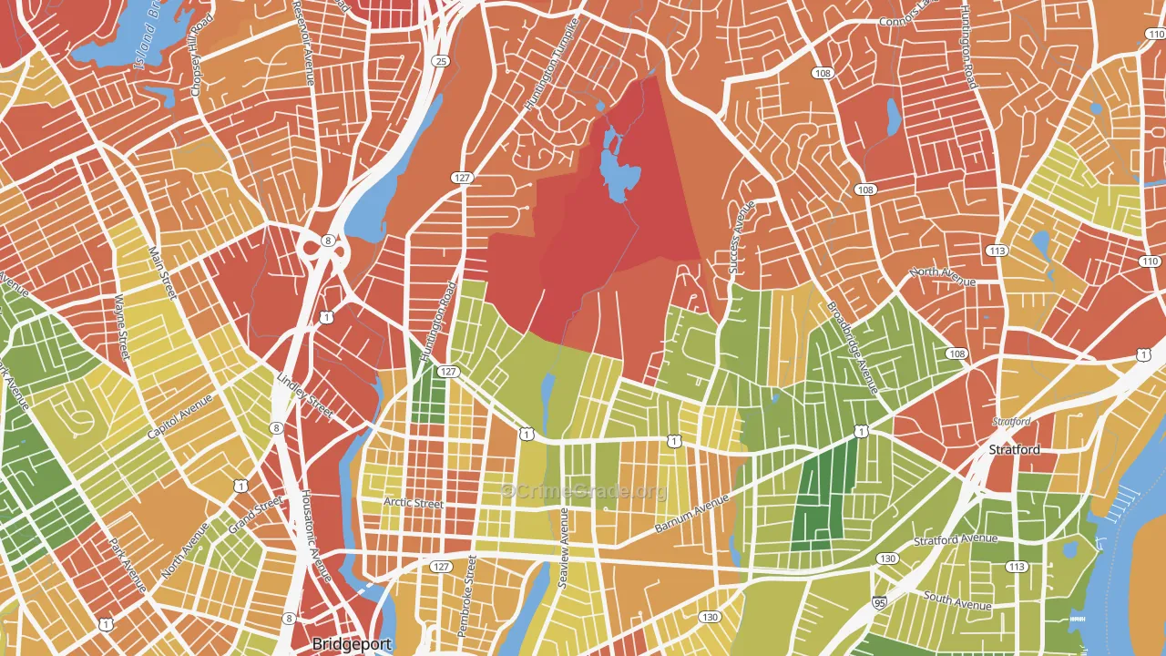 06610, CT Map of Drug-Related Crime Rates