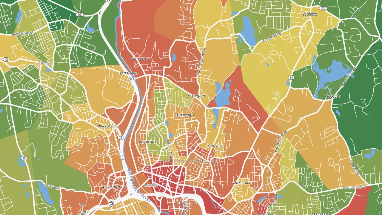 06704, CT Map of Drug-Related Crime Rates