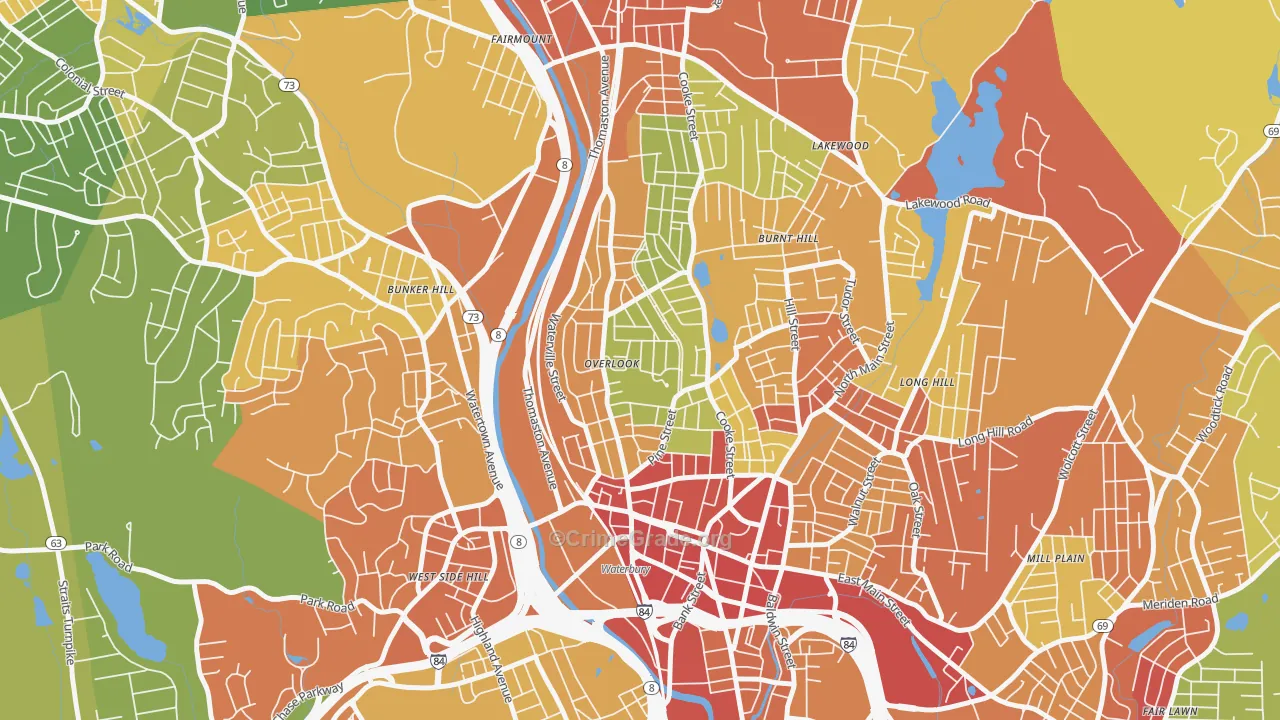 06710, CT Map of Drug-Related Crime Rates