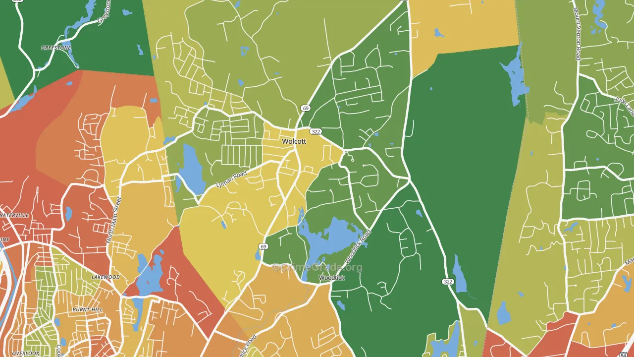 06716, CT Map of Drug-Related Crime Rates