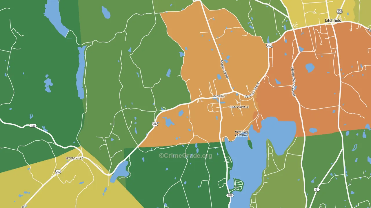 06750, CT Map of Drug-Related Crime Rates