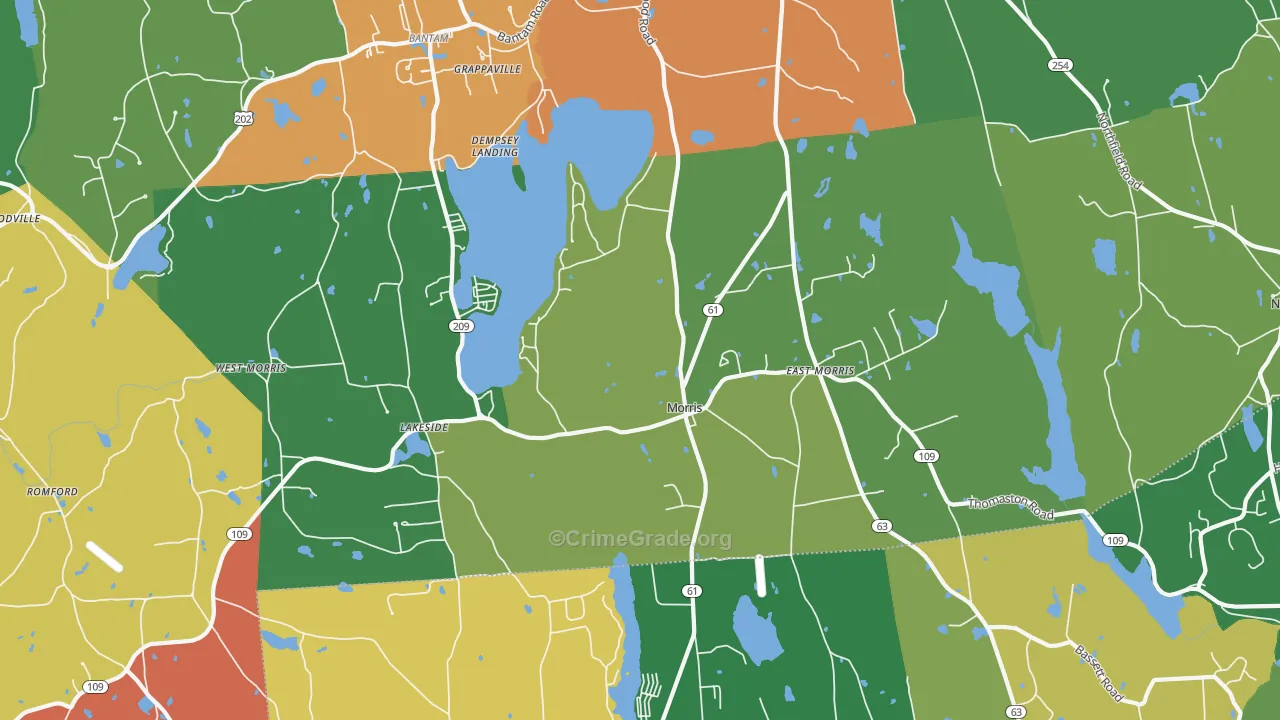 06763, CT Map of Drug-Related Crime Rates