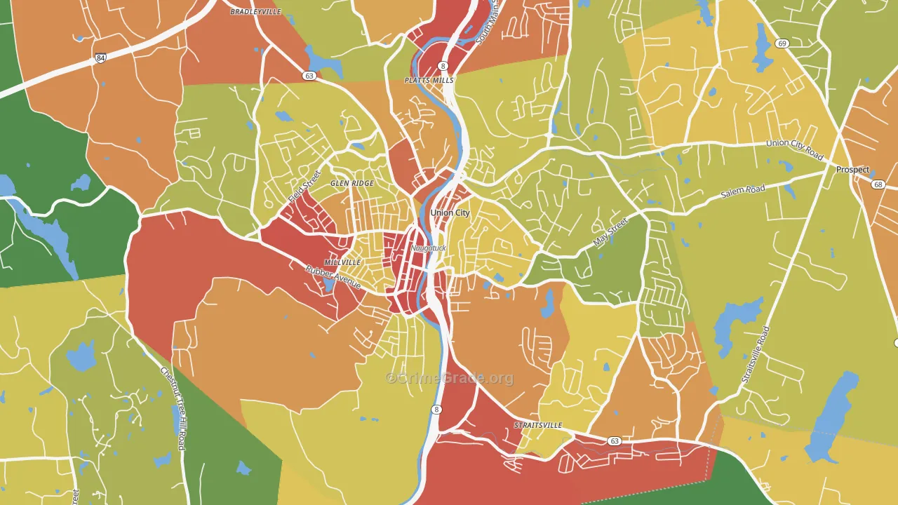 06770, CT Map of Drug-Related Crime Rates