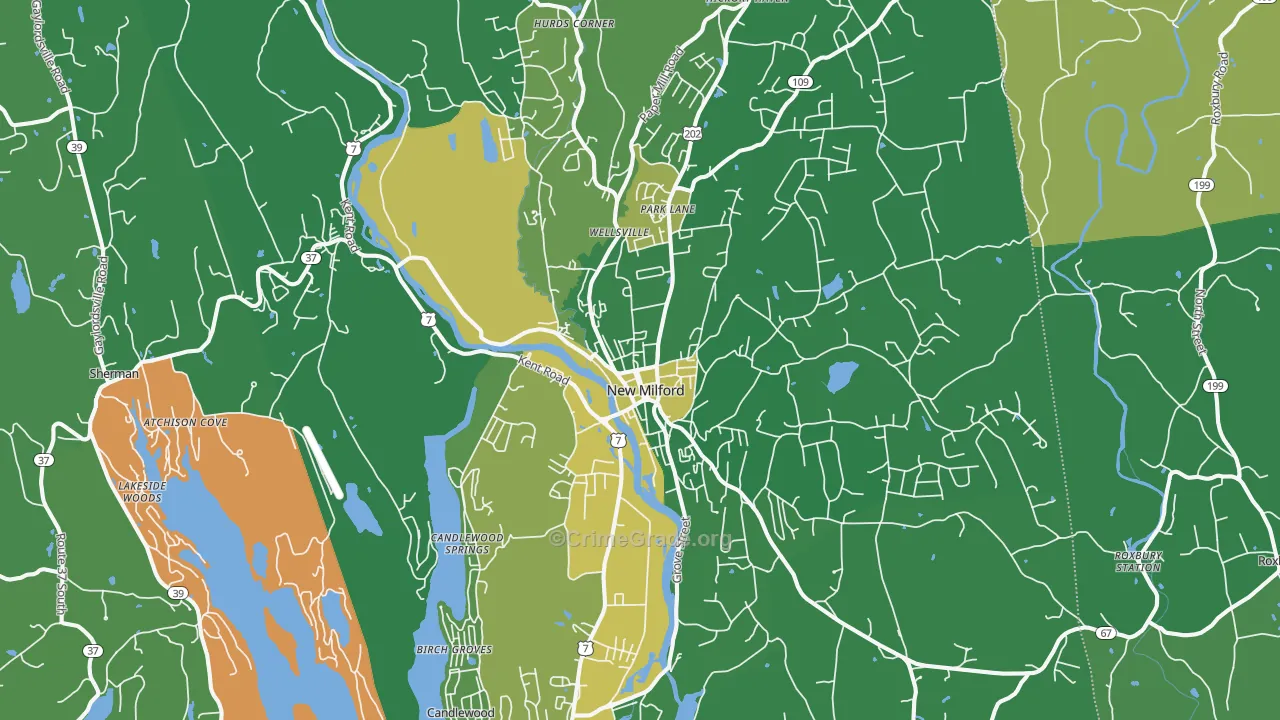 06776, CT Map of Drug-Related Crime Rates