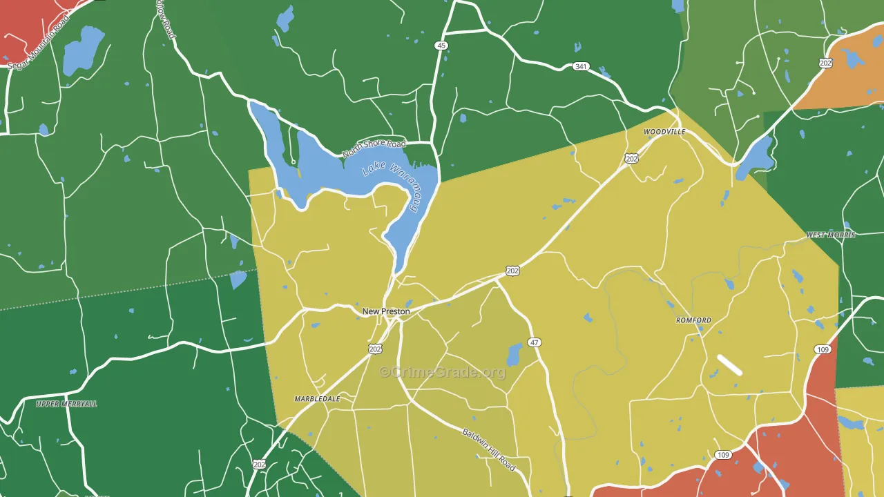 06777, CT Map of Drug-Related Crime Rates