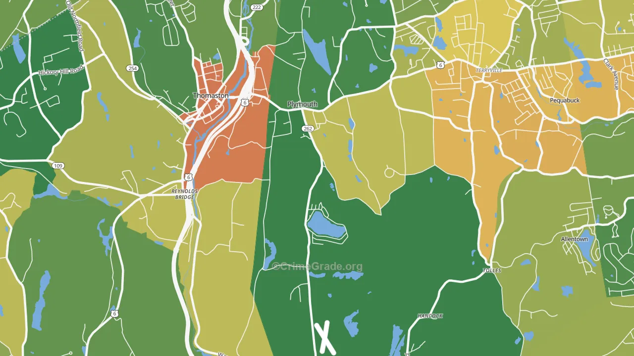 06782, CT Map of Drug-Related Crime Rates