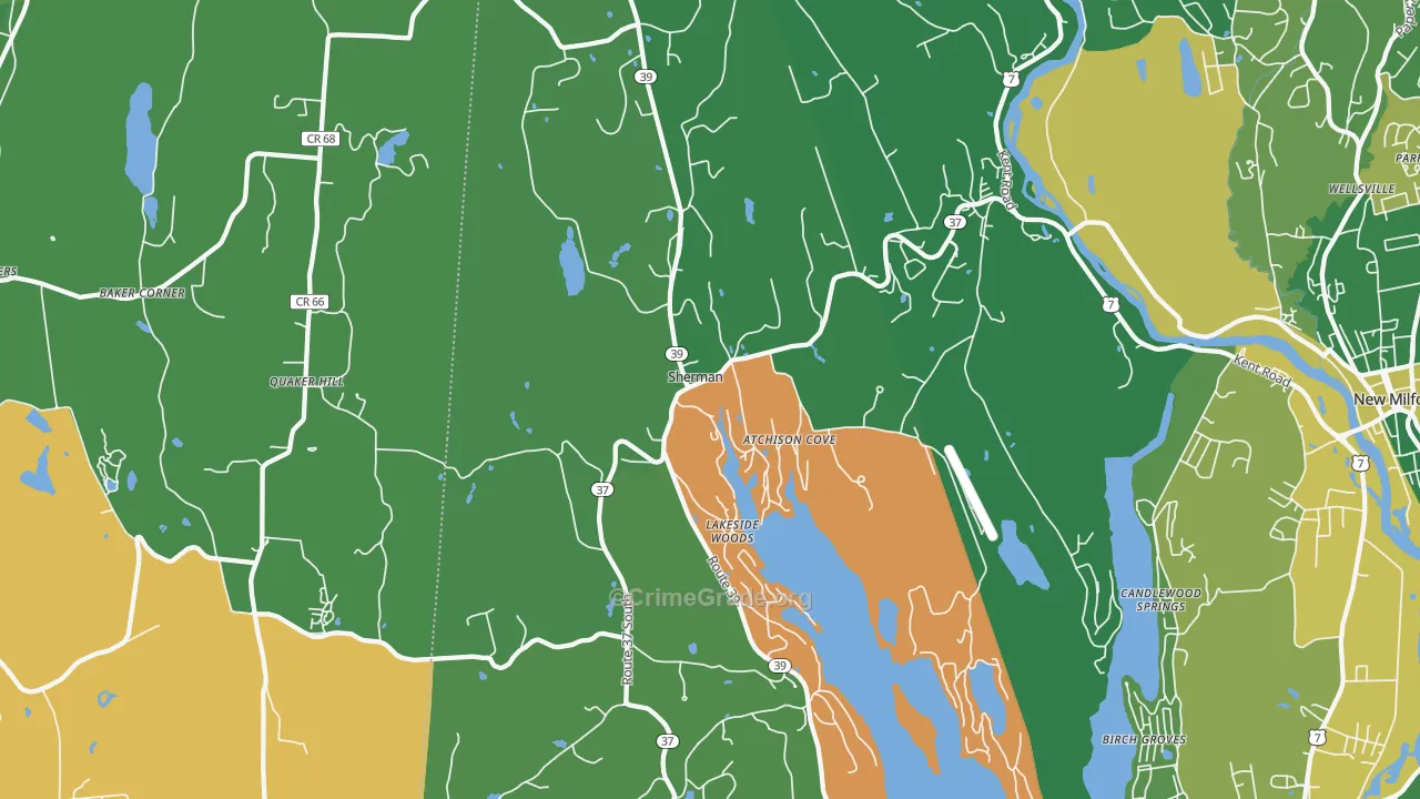 06784, CT Map of Drug-Related Crime Rates