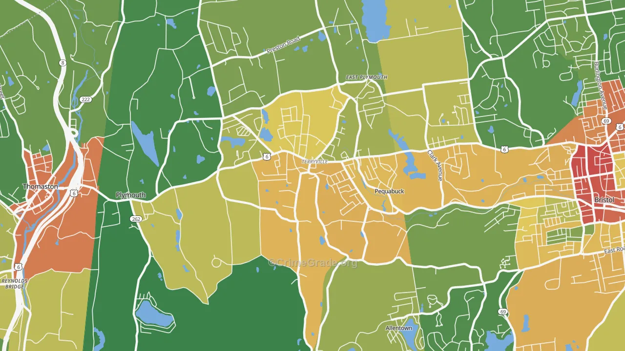 06786, CT Map of Drug-Related Crime Rates