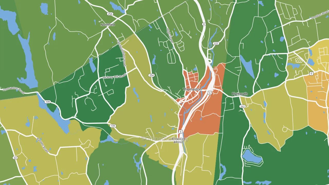 06787, CT Map of Drug-Related Crime Rates