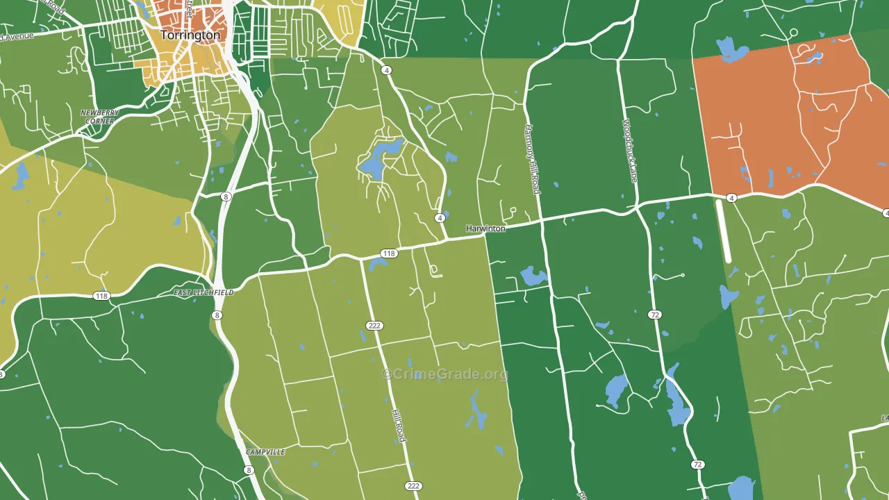 06791, CT Map of Drug-Related Crime Rates