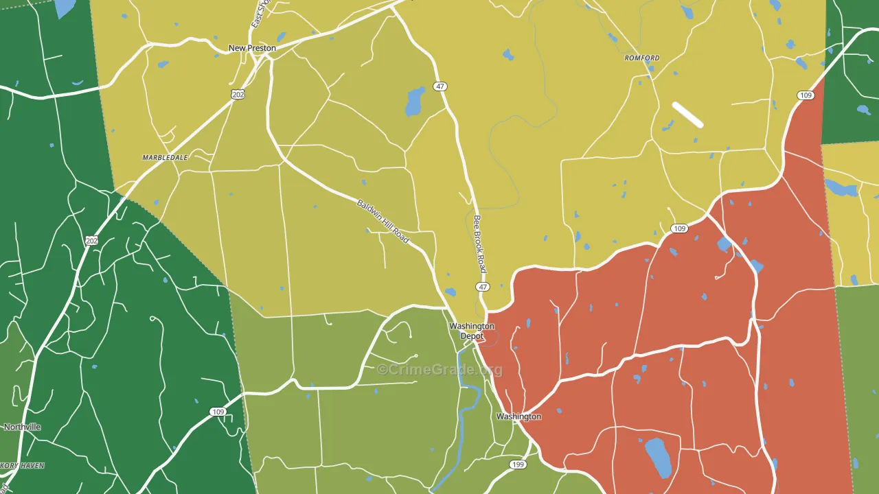 06794, CT Map of Drug-Related Crime Rates