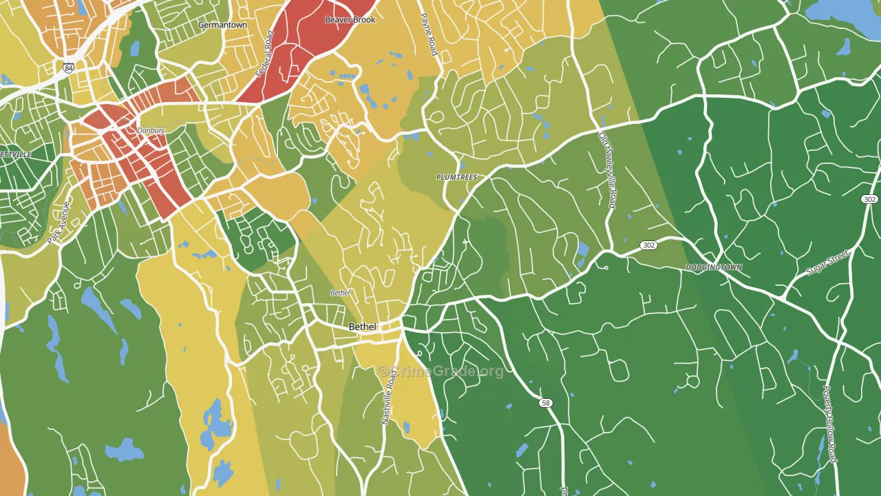 06801, CT Map of Drug-Related Crime Rates