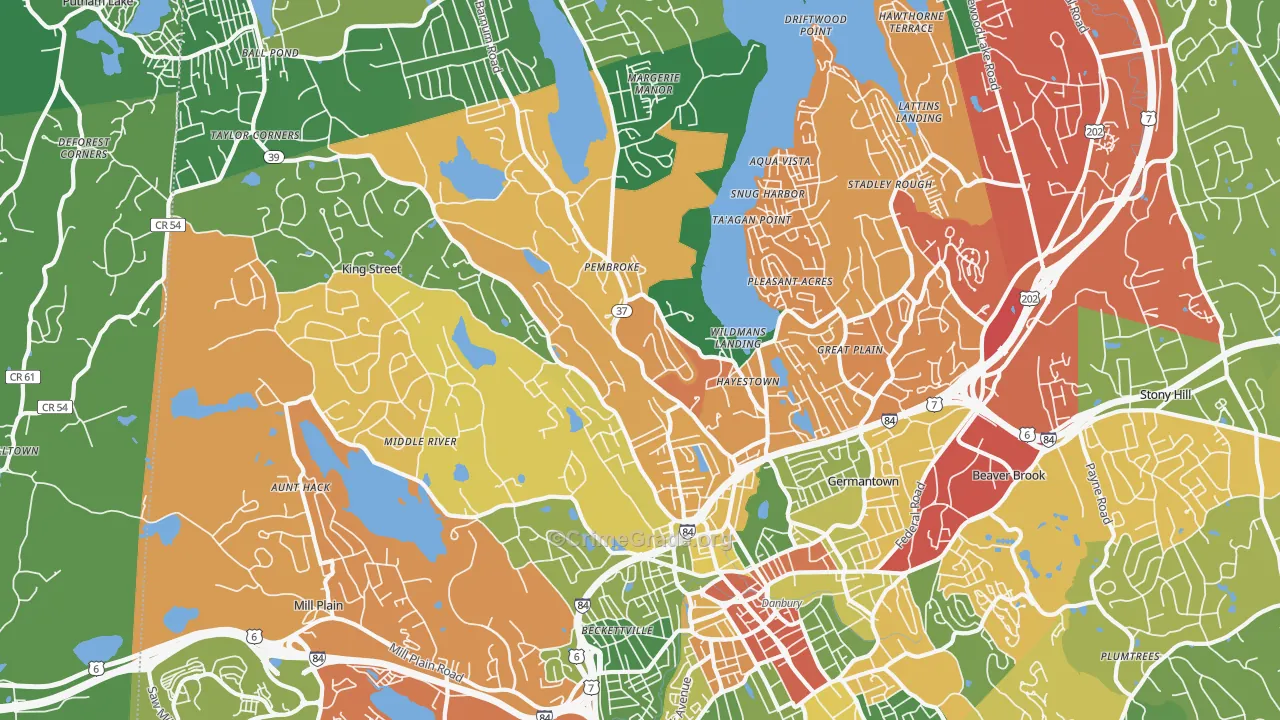 06811, CT Map of Drug-Related Crime Rates