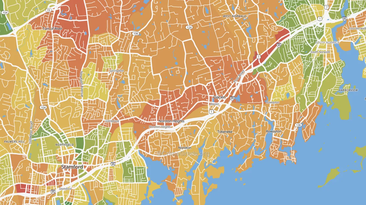 06820, CT Map of Drug-Related Crime Rates