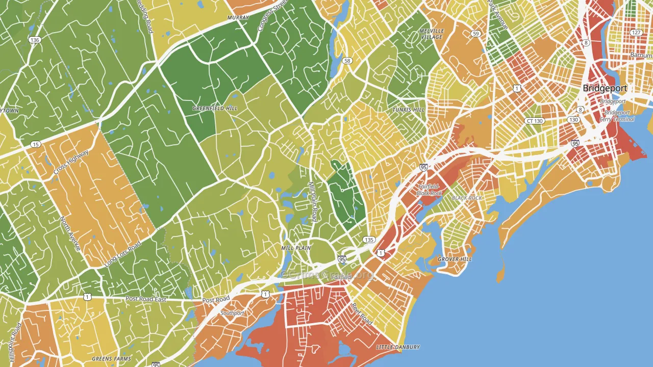 06824, CT Map of Drug-Related Crime Rates