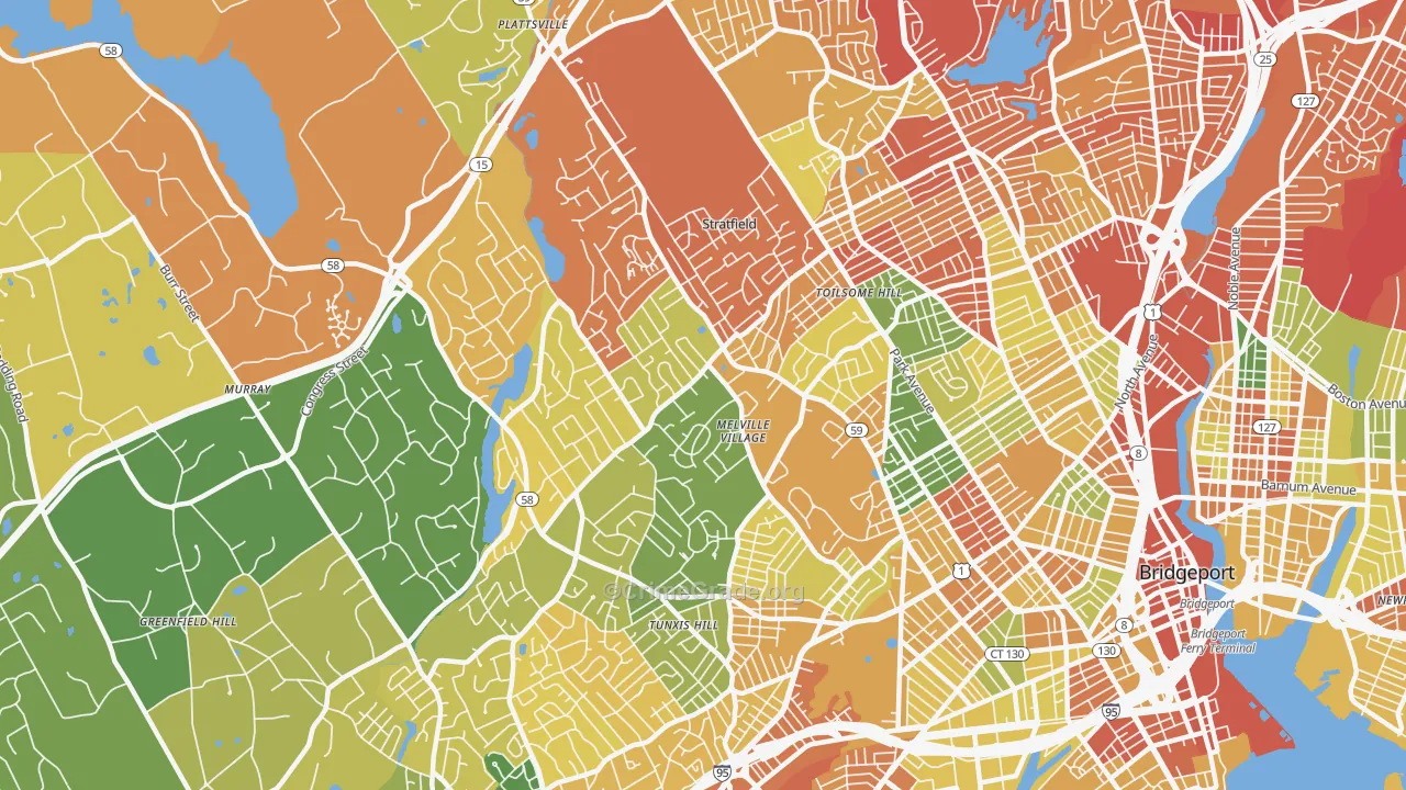 06825, CT Map of Drug-Related Crime Rates
