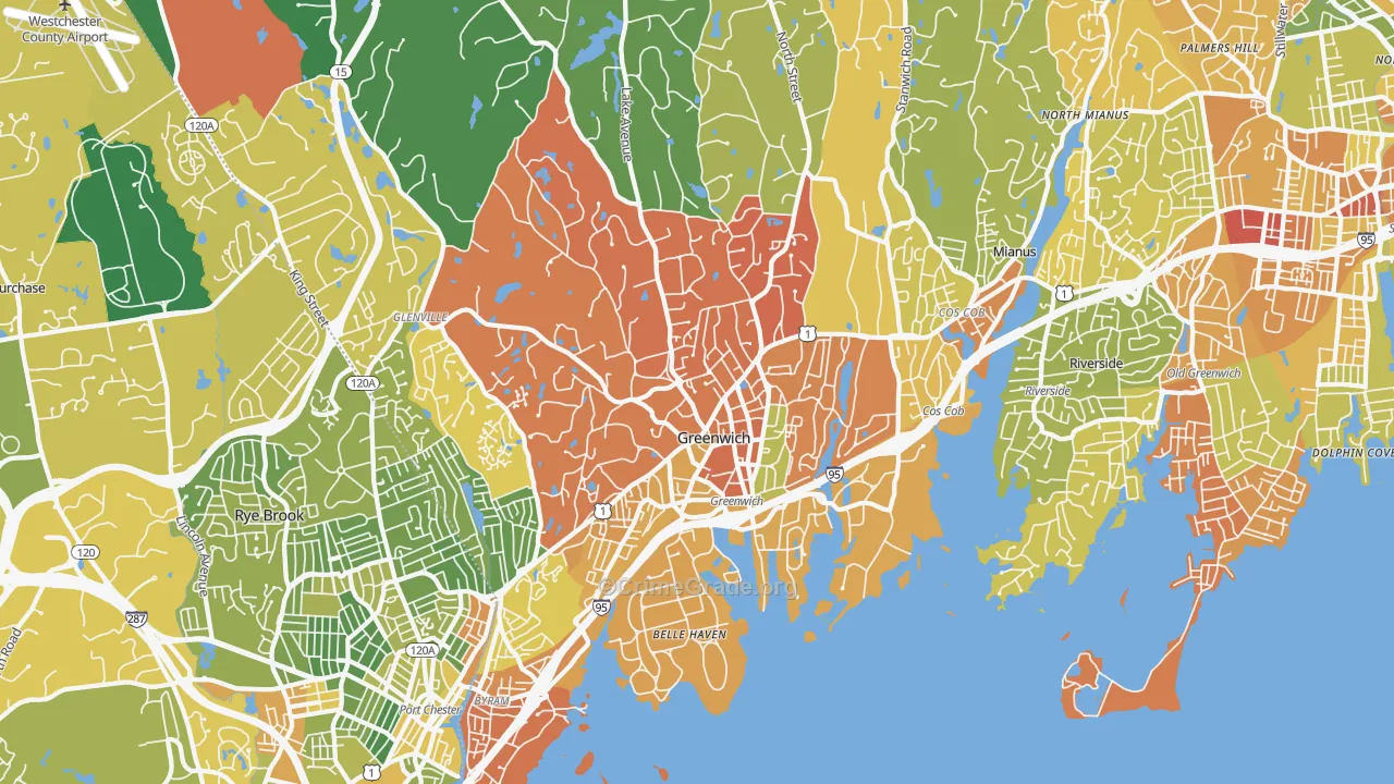 06830, CT Map of Drug-Related Crime Rates