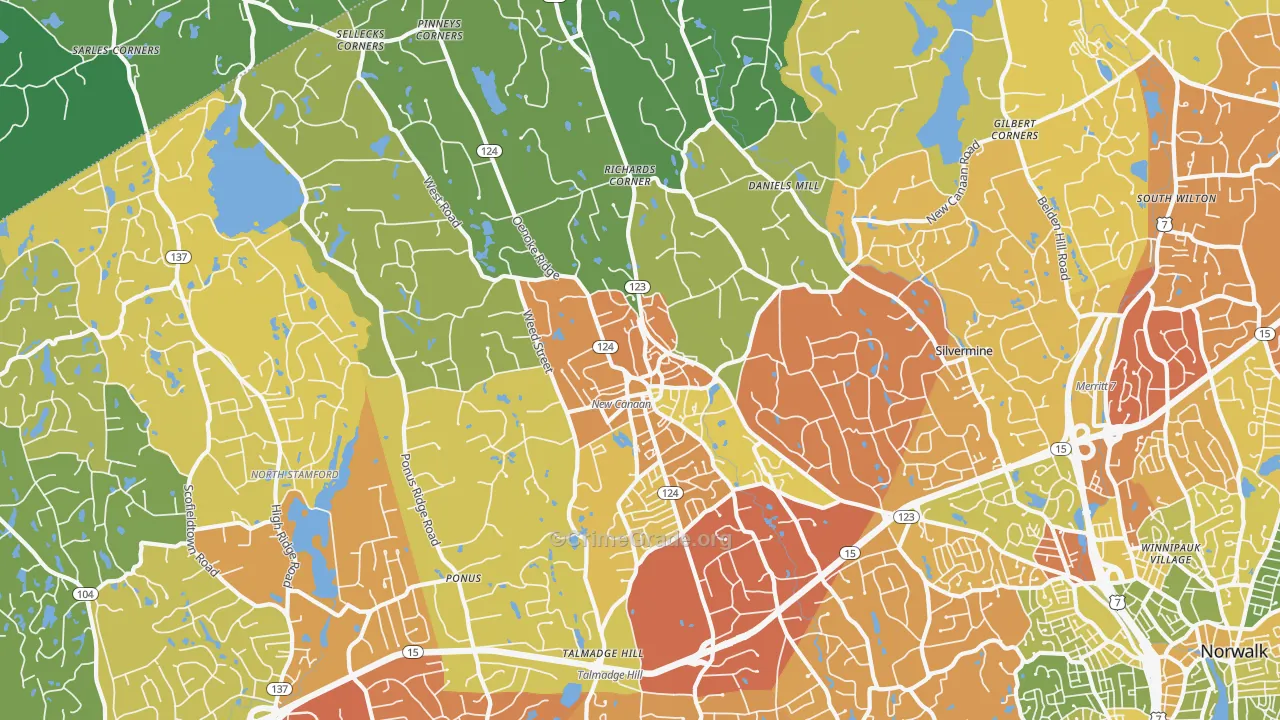 06840, CT Map of Drug-Related Crime Rates