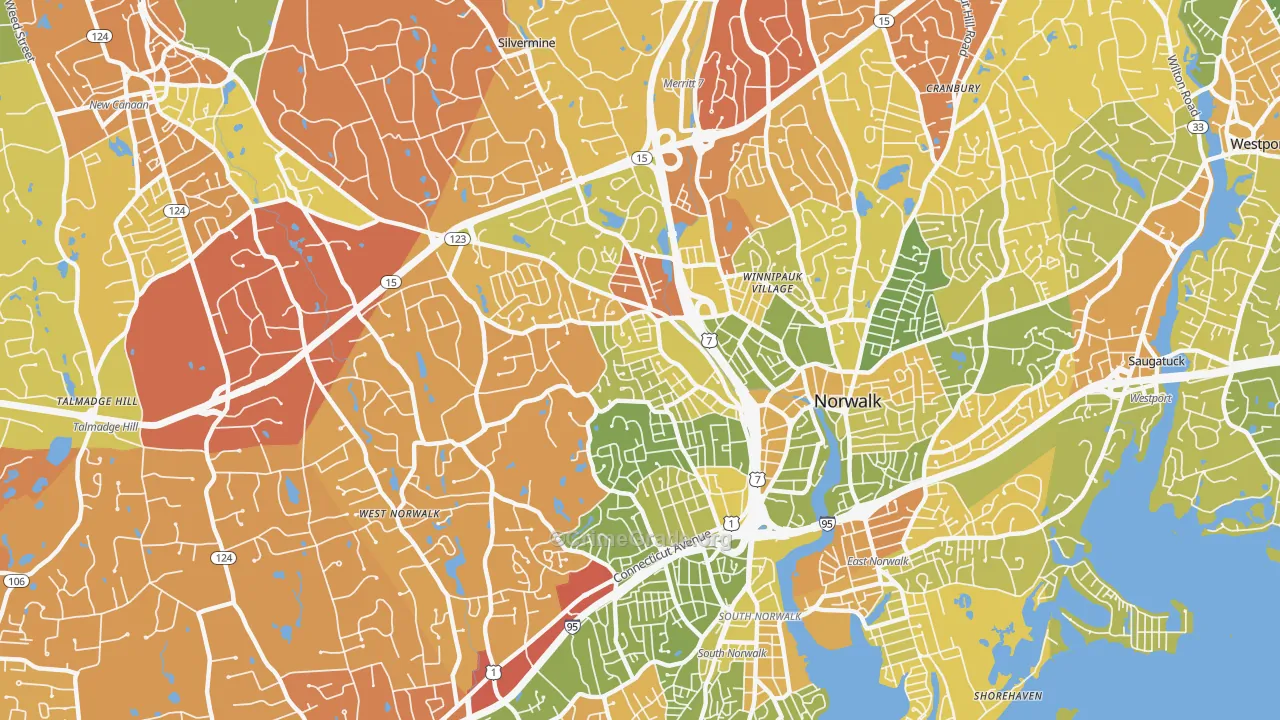 06850, CT Map of Drug-Related Crime Rates