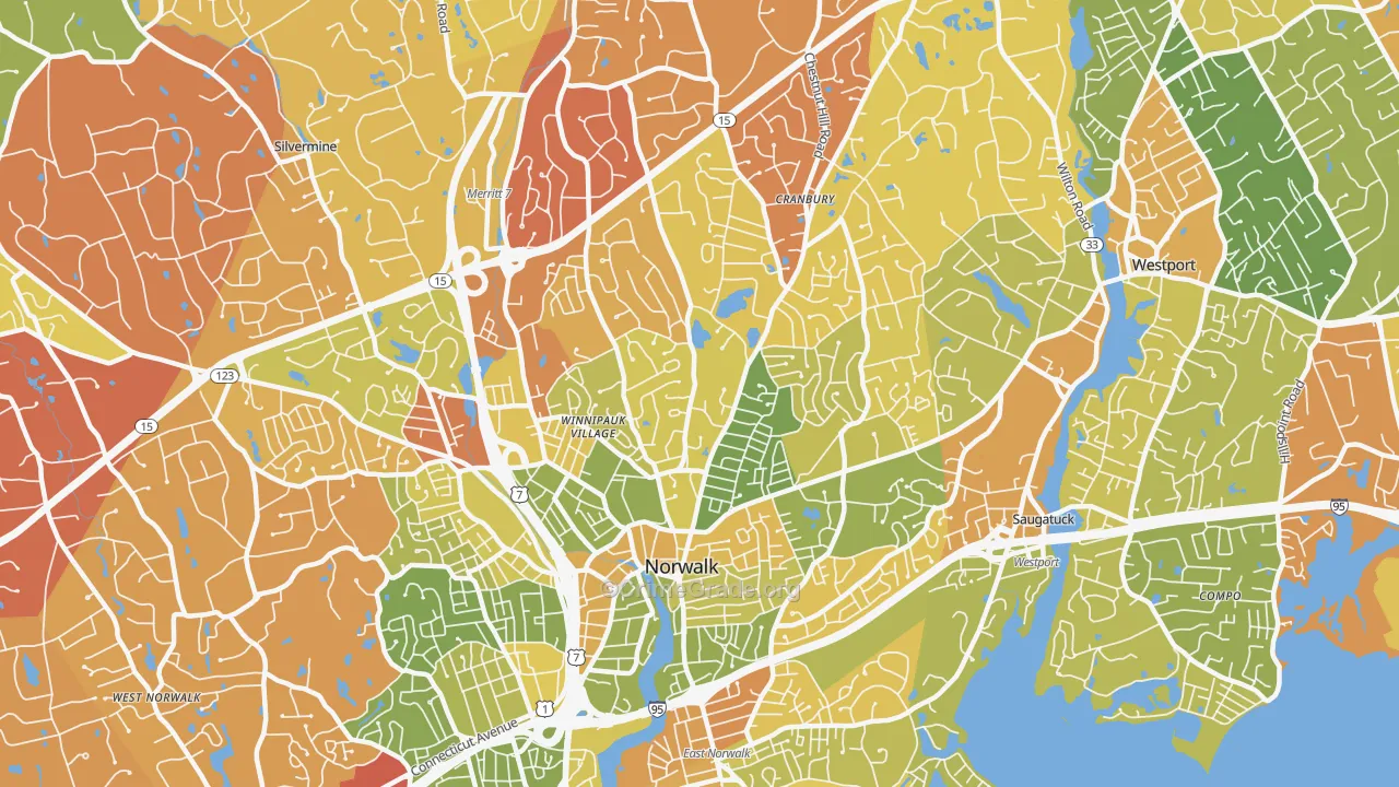 06851, CT Map of Drug-Related Crime Rates