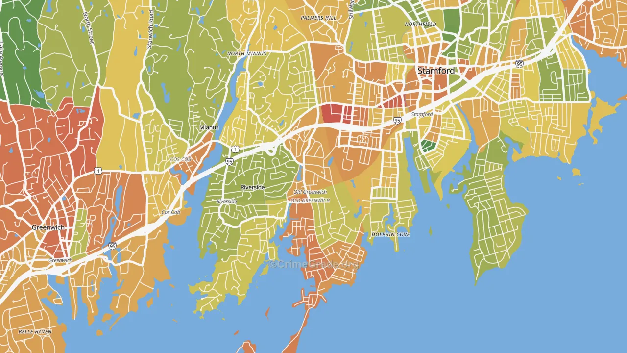 06870, CT Map of Drug-Related Crime Rates