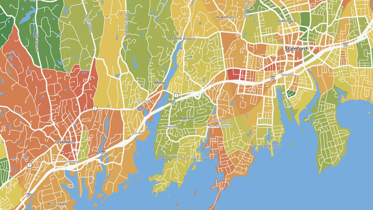 06878, CT Map of Drug-Related Crime Rates
