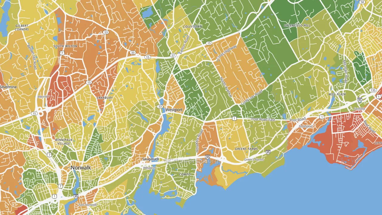 06880, CT Map of Drug-Related Crime Rates