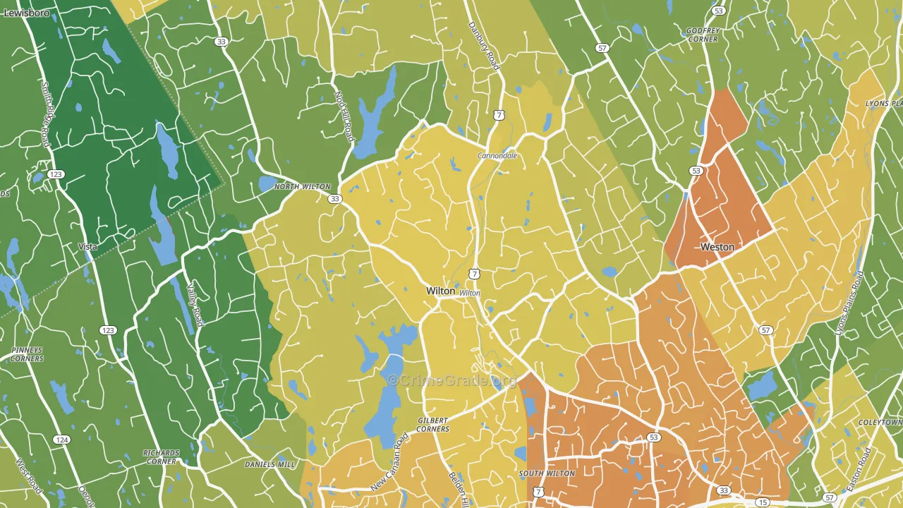 06897, CT Map of Drug-Related Crime Rates