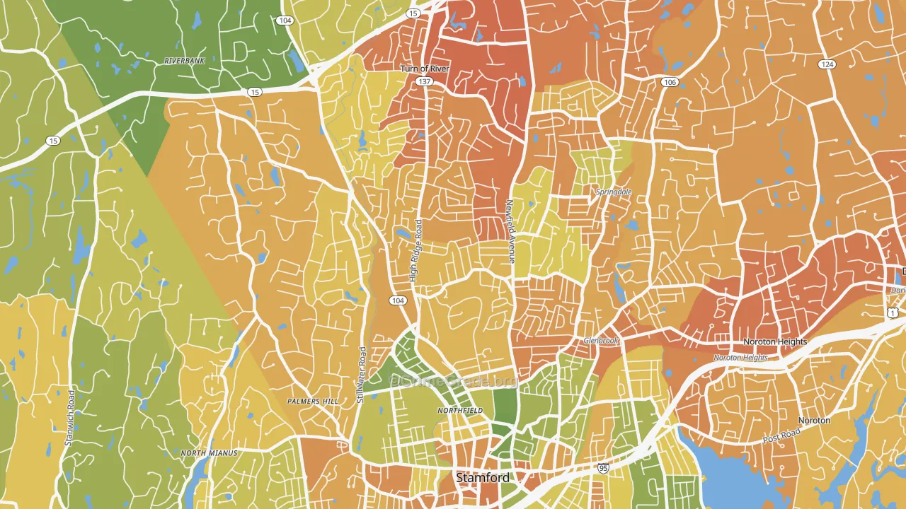 06905, CT Map of Drug-Related Crime Rates