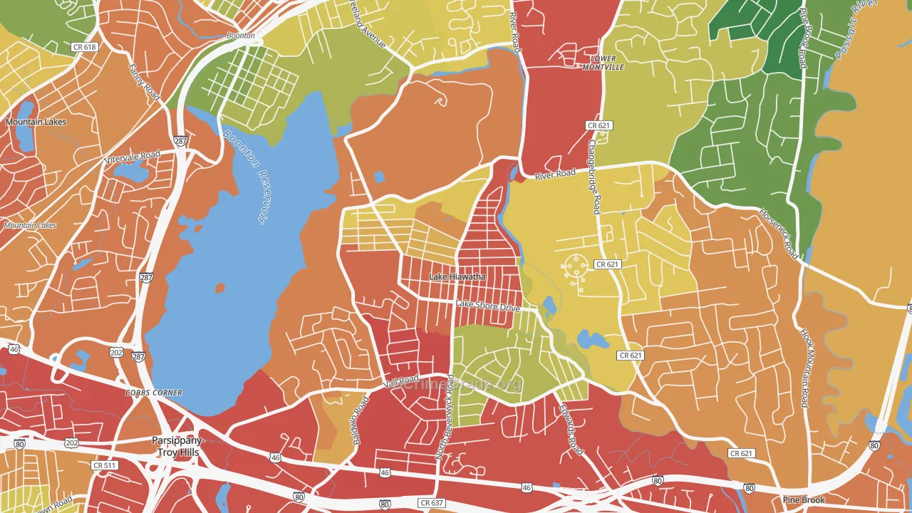 07034, NJ Map of Drug-Related Crime Rates