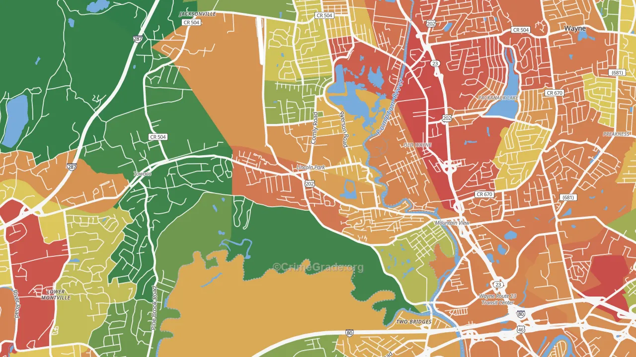 07035, NJ Map of Drug-Related Crime Rates