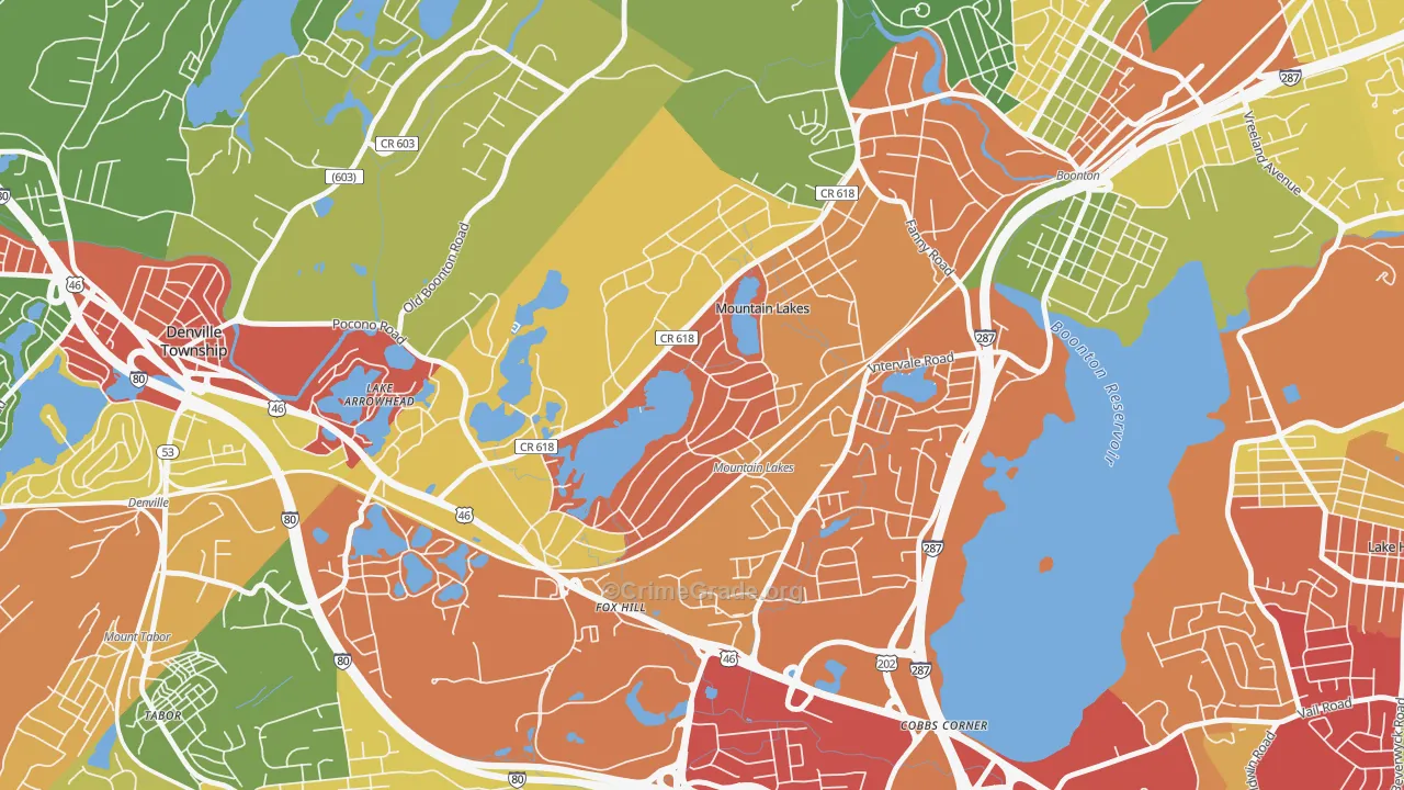 07046, NJ Map of Drug-Related Crime Rates