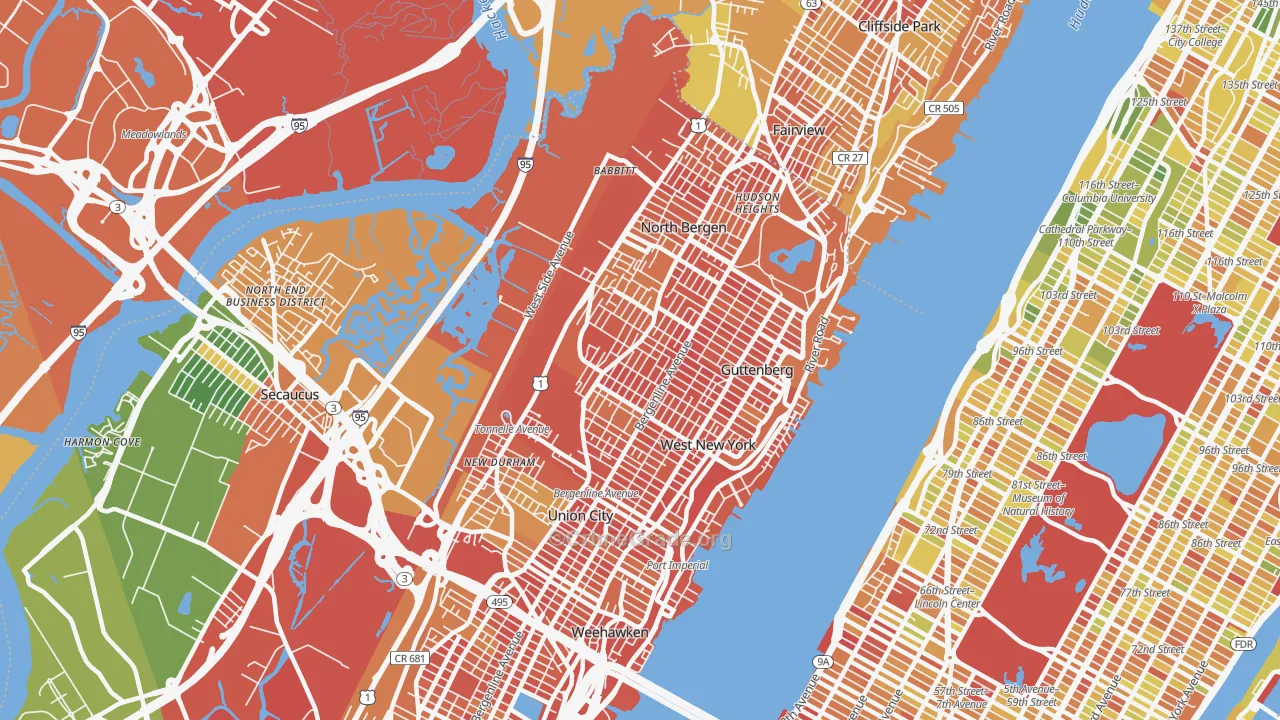 07047, NJ Map of Drug-Related Crime Rates