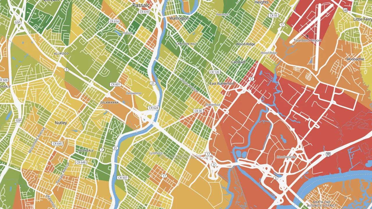 07070, NJ Map of Drug-Related Crime Rates