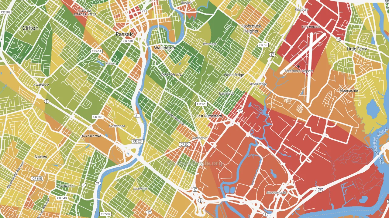 07073, NJ Map of Drug-Related Crime Rates