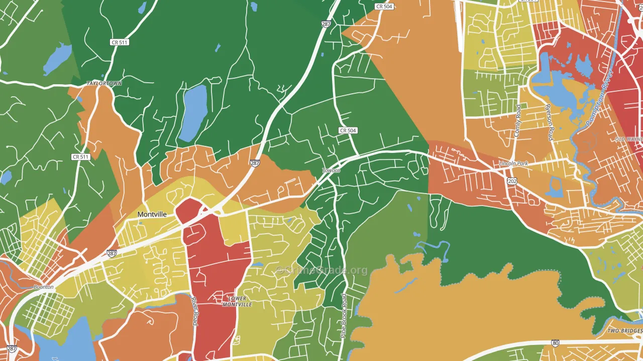 07082, NJ Map of Drug-Related Crime Rates