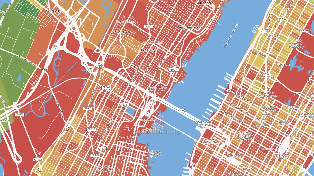 07086, NJ Map of Drug-Related Crime Rates