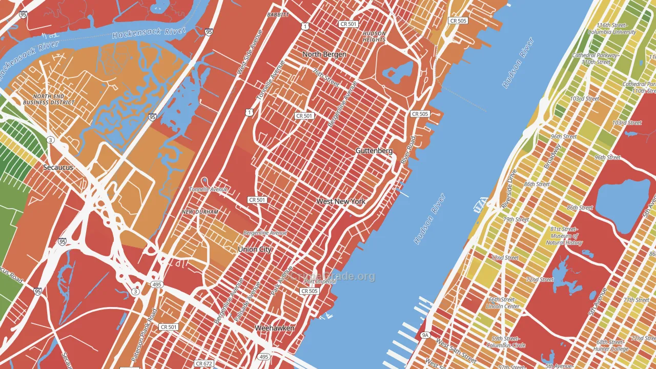 07093, NJ Map of Drug-Related Crime Rates