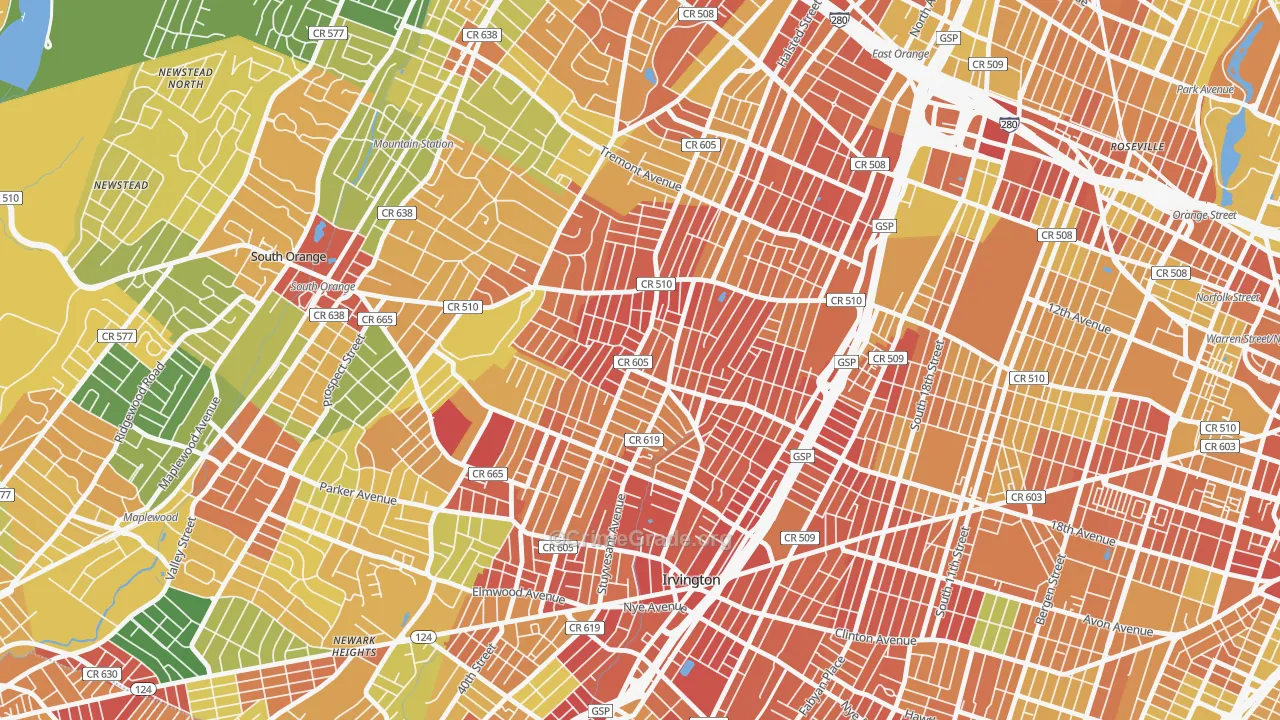 07106, NJ Map of Drug-Related Crime Rates